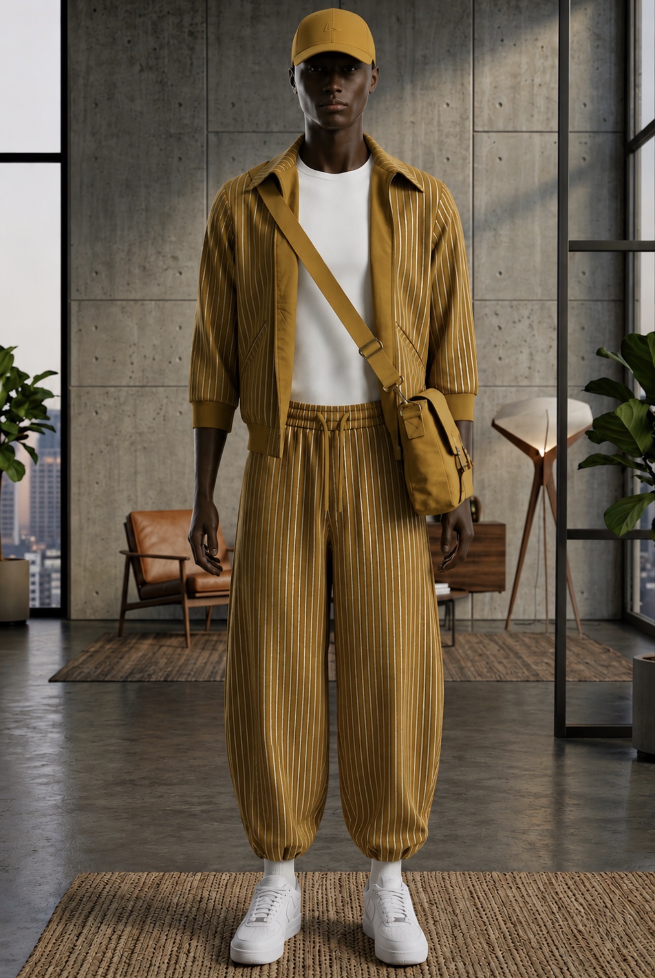 Relaxed Full-Length Trouser Set — Butter Yellow
