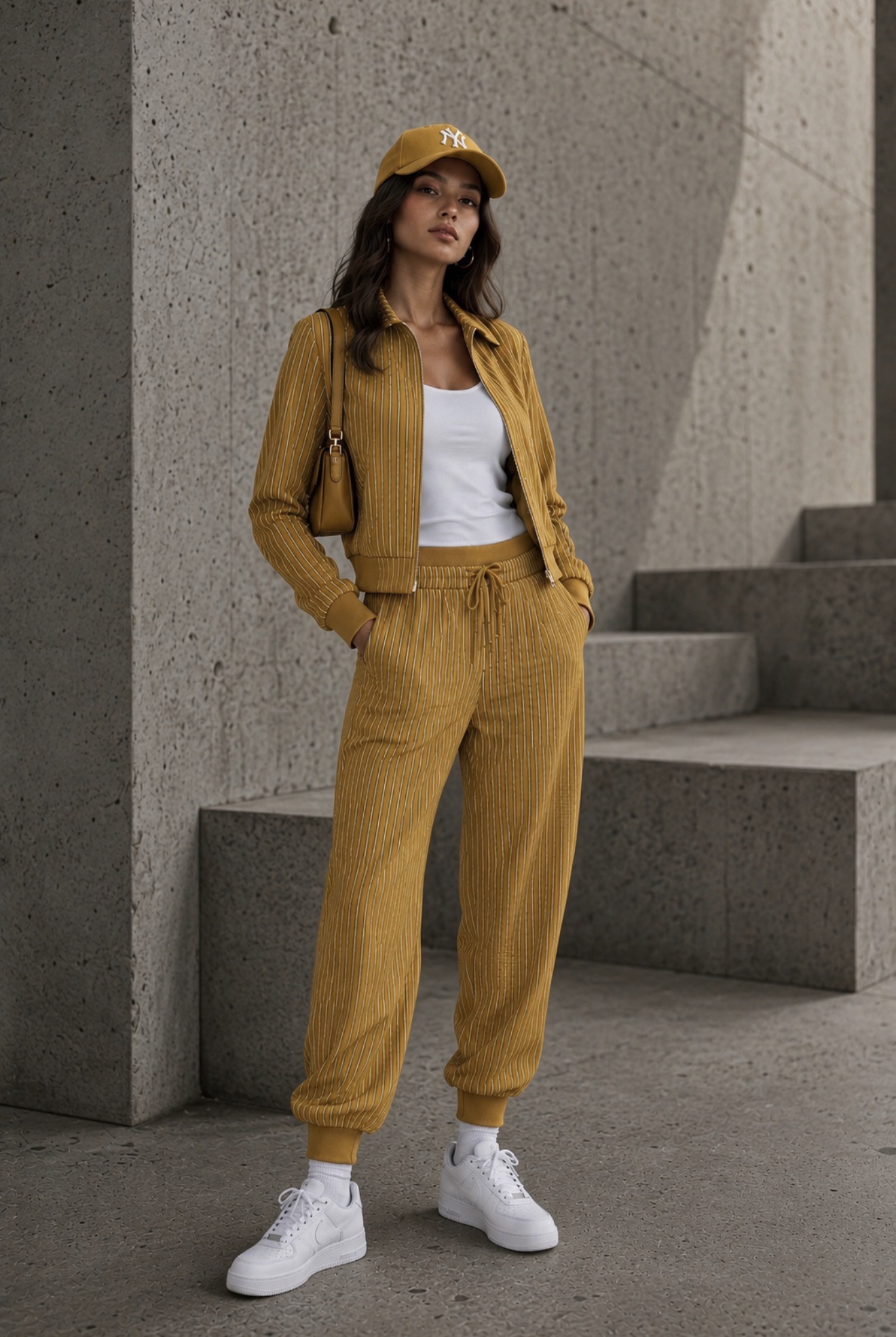 Tailored Jogger Set — Butter Yellow
