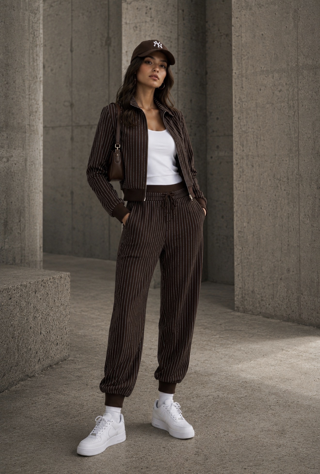Tailored Jogger Set — Chocolate